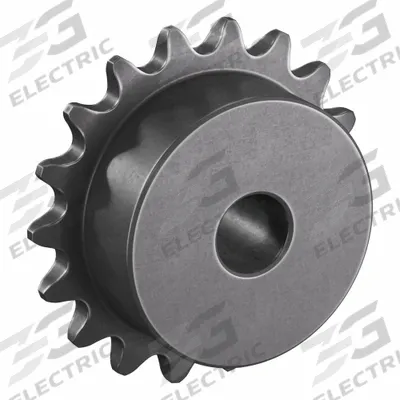 TSUBAKI Sprocket: One-Sided Hub, For Single Strands, 35, 18 Teeth, 2.16 in Pitch Dia - Size 35 Plain-Bore Roller Chain Sprockets