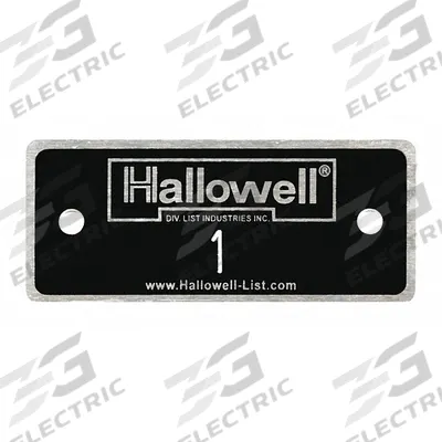 HALLOWELL Numbers 1 to 10: 2 3/8 in x 1 in, 10 Plates, 1 to10, Aluminum - Number Plates