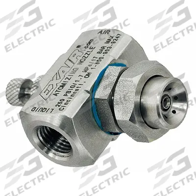 EXAIR Atomizing Spray Nozzle: Pressure, 4 scfm, Round, 1/4 in FNPT, FNPT - External Mix Air-Atomizing Spray Nozzles