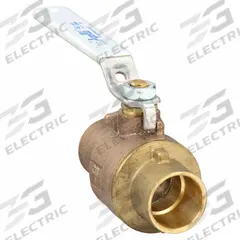 APOLLO Manual Two-Way Ball Valve: 1 in Size, Brass/Bronze, Straight, Sweat x Sweat, Two-Piece, Lever (MPN 77CLF20501A). Key specifications — Brand: APOLLO; Handle: Lever.