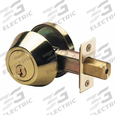 MASTER LOCK Deadbolt Lock: Cylindrical, 1 3/8 in Door Thick - Max - Standard Cylindrical Deadbolts