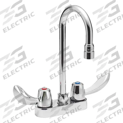 Delta Gooseneck Kitchen/Bathroom Faucet: Delta Commercial, Cast Brass - Centerset Handle Bathroom Faucets