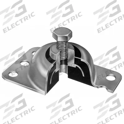 MASON Floor-Mount Vibration Isolator: Neoprene, 3,500 lb Capacity, 2 3/4 in Ht - Elastomer-Style Floor-Mount Vibration Isolators