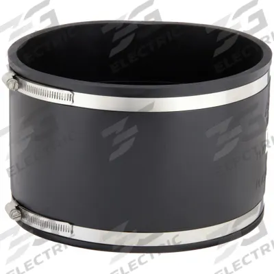 FERNCO Flexible Pipe Straight: PVC, For 10 in Pipe, Copper/Iron/PVC/Steel - Flexible Transition Pipe Fittings
