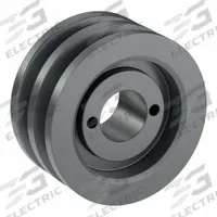 APPROVED VENDOR V-Belt Pulley: 2AK39, 2 Groove, 3.75 in OD, Bushed Bore, H/QT, Cast Iron (MPN 2AK39H). Key specifications — Pulley Industry Number: 2AK39; Pitch Diameter: 3.5 in (4L, A); For Belt Section (broad, with similar types): 4L, A, or AX.