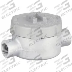 Conduit Outlet Body: Iron, GU, 3/4 in Trade Size, C Body, 19 cu in Body Capacity (MPN GUC75). Key specifications — Series: For Standard Body; Compatible Conduit Trade Size: 3/4 in; Thread Gender: Female; Hub Style: Threaded; Cover Included: Yes; Body Style: C; Connection Type: Threaded; Back Type: Round.