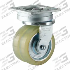 FOOT MASTER Plate Caster: Swivel, Polyurethane, 150 mm Wheel Dia, 40 mm Wheel Wd, 215 mm Mounting Ht (MPN GAAD-150ASF-HUD). Key specifications — Caster Type: Swivel; Brand: FOOT MASTER.