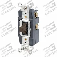 LEVITON Wall Switch: Toggle Switch, Single Pole, Momentary, Brown, 120/277V AC, 20 A (MPN 1257). Key specifications — Illuminated: No; Voltage Rating: 120/277V AC.