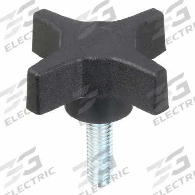 INNOVATIVE COMPONENTS Hand Knob: 4 Point, Plastic w/ Steel Thread, 3/8"-16 Thread - 4-Arm Knobs with Threaded Stud