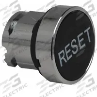 SCHNEIDER Flush Push Button: Black, 22 mm Mounting Size, Metallic, Momentary (MPN ZB4BA222). Key specifications — Brand: SCHNEIDER; Action: Momentary; Legend: Reset; Series: XB4; Push Button Material Type: Metallic.