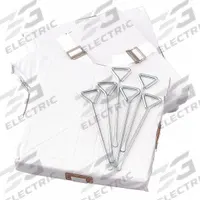 CHAMPION SPORTS Base Set: White, Nylon, 14 in Overall Lg, (2) Steel Spikes per Base/(2) Web Straps (MPN M300). Key specifications — Material: Nylon; Brand: CHAMPION SPORTS; Includes: (2) Web Straps; Color: White; Equipment Product Type: Base Set.