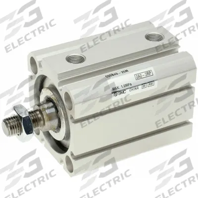SMC Compact Cylinder: 80 mm Bore Dia, 100 mm Stroke Lg, Tapped Hole/Through Hole Mounting - Through Hole Mount Compact Cylinders