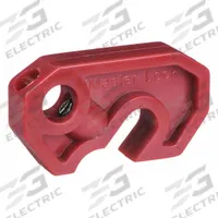 MASTER LOCK ISO-DIN Universal Lockout Device: Clamp-On, For 120/277V AC Volt (MPN S2393). Key specifications — For Voltage: 120/277V AC; For Use With: Breaker Toggles; Brand: MASTER LOCK; Includes Cable Tie Slot_Final: No.