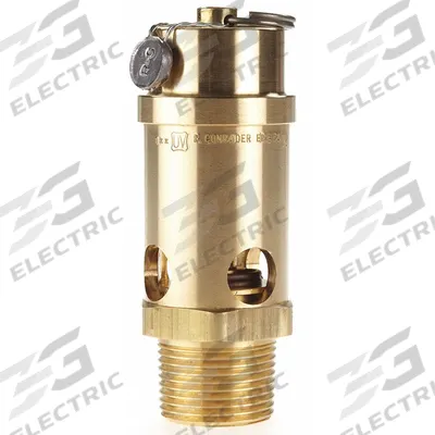 CONRADER Safety Valve: Soft Seat, 1 in (M)NPT Inlet (In.), 175 psi Preset Setting (PSI) - Soft Seat Pneumatic Safety Valves