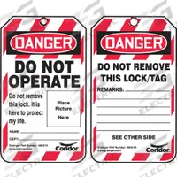 CONDOR Lockout Tag: Danger, Danger Do Not Operate, Plastic, Remarks, Write-On Surface, English, Tag (MPN 48RU15)