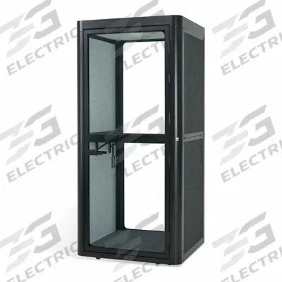 FLEXISPOT Booth: 1 Seating Positions, Black, Aluminum, 89 in Ht - Max, 40 1/8 in - FlexiSpot Quick Install Office Pods