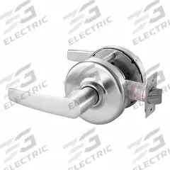 CORBIN Door Lockset: Privacy Lever Locksets, Chrome, ADA Compliant (MPN CLX3320 AZD 626). Key specifications — Ligature Resistance: Not Ligature-Resistant; Brand: CORBIN; Lockset Function ANSI Code: F76A; Visual Indicator Message: No Message; Lockset Style: Armstrong Lever; ADA Compliant: Yes; Finish: Satin Chromium-Plated.