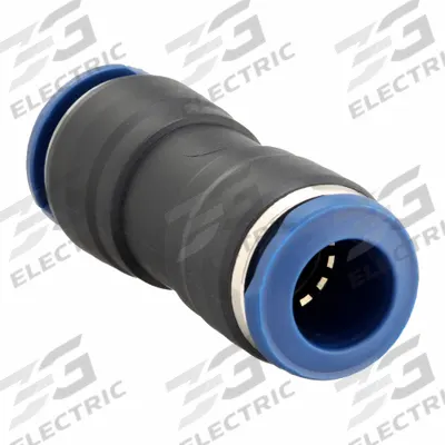 AIGNEP USA Push-Fit Adapter Fitting: 1/4 in OD x 1/4 in OD Size - Nylon & Nickel-Plated Brass Tube Fittings