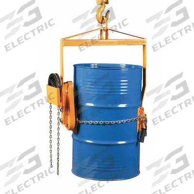 DAYTON Drum Lifter: For 55 gal Drum Capacity, Manual Tilt, Metal, 800 lb Wt Capacity - Rotating & Dispensing Drum Lifting Hooks