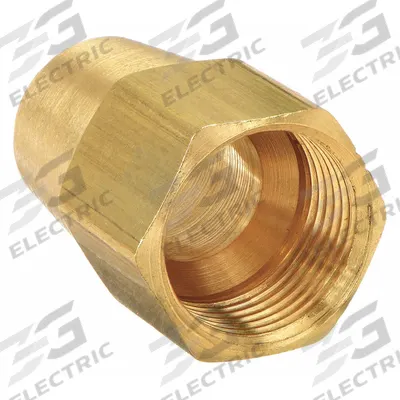 PARKER Compression Fitting Nut: 3/8 in OD Fitting Size, Compression, Brass - Standard Sleeve Brass Compression Fittings