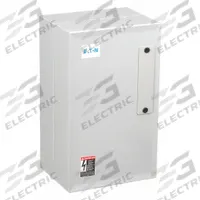 EATON NEMA Magnetic Motor Starter: Non-Reversing, 3 Poles, NEMA Size 0, 18 A, 208V AC Coil (MPN ECN0501EAA-R63/C). Key specifications — attr211388: EATON; attr951451: 1NO/1NC; attr951453: 208V AC; attr951489: Three; attr984425: 1NO/1NC; attr984429: Pilot Light; attr997361: None (Not Applicable to Electronic Overloads).