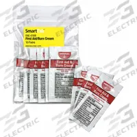FIRST AID ONLY Topical Burn Cream: Benzalkonium Chloride/Lidocaine HCl, 0.9 g Size, 10 PK (MPN FAE-6109). Key specifications — Manufacturer Part Number: FAE-6109; Concentration: Lidocaine HCl: 0.5%; Brand: FIRST AID ONLY; Purpose: Cooling; Format: Cream; Product Type: Topical Burn Relief; Unitized: Unitized; Unit Package Type: Packets.