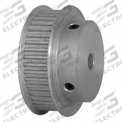 DAYTON Timing Pulley: Curvilinear, Fixed, For 9 mm Belt Wd, 44 Teeth, 3 mm Pitch, Aluminum (MPN 44-3M09-6FA3). Key specifications — Brand: DAYTON; Finish: Clear Anodized; For Belt Series: Powerhouse®.