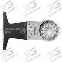 FEIN Oscillating Tool Blade: 2 1/2 in Blade Wd, 2 in Overall Lg, Long Straight Cut, Bi-Metal, 10 PK (MPN SL-E229-10PK). Key specifications — attr1097473: Soft Plastic; attr1097476: FEIN; attr1097456: Long Straight Cut.