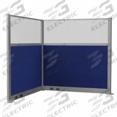 VERSARE Cubicle Wall: 72 in Overall Ht, 72 in Overall Wd, 4 Panels, Royal Blue, Fabric (MPN 1859422). Key specifications — Panel Color: Royal Blue; Brand: VERSARE; Panel Material: Fabric; Window Style: Fluted.