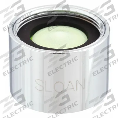 SLOAN Outlet: 0.5 gpm Flow Rate, Laminar Flow Outlet, Metal, Chrome Finish - Faucet Aerators & Outlets