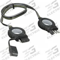 HOPKINS TOWING SOLUTIONS T-Connector: 4-Way, PVC, 16 ga_18 ga Wire Gauge, Vehicle and Trailer (MPN 47004)