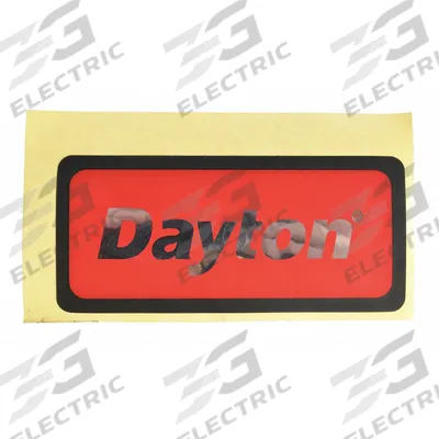 DAYTON Name Plate: For 4GU72 - GGS Material Handling Parts