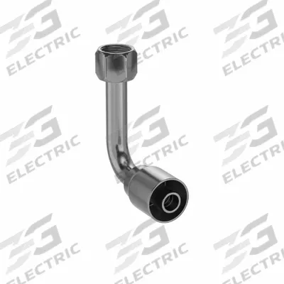 Parker Hydraulic Crimp Fitting: Steel x Steel, 90° Long Elbow, -12 For Hose Dash Size - Parker Crimp Hydraulic Hose Fittings with JIC Connection