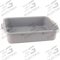 CRESTWARE Bus Tub: Gray, 7 in Overall Ht, 16 in Overall Wd, 22 1/2 in Overall Lg, Plastic (MPN BT7GY). Key specifications — Color: Gray; Product Type: Bus Tub; Brand: CRESTWARE; Material: Plastic; NSF Certified: Yes.