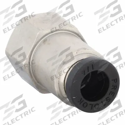 PARKER Push-Fit Fitting: 1/4 in OD x 1/8 in Pipe Size, Push-to-Connect x FNPTF - Nickel-Plated Brass Tube Fittings
