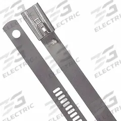 TY-RAP Cable Tie: 24 in Nominal Lg, 7 1/2 in Nominal Max. Bundle Dia., 0.28 in Wd, Silver, 100 PK (MPN TYS24-280). Key specifications — Brand: TY-RAP; Locking Style: Stainless Steel Barb; Color: Silver.