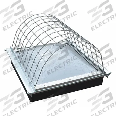 GARLOCK SAFETY SYSTEMS Skylight Guard: Steel, Fits 4 3/8 ft Skylight Lg - Domed Surface-Mount Skylight Guards