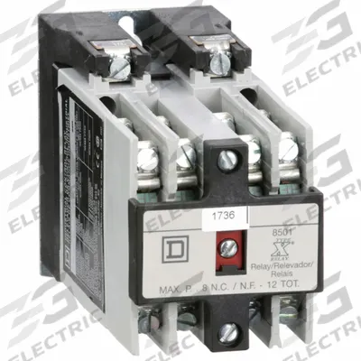 SQUARE D NEMA Control Relay: Surface Relay Mounting, 120V AC Coil Volt - Surface-Mounted Relays