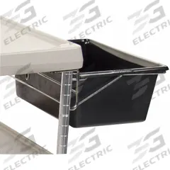 METRO Bin: For MY2030, For 29JU31-36, 25 lb Cap, Unfinished, Black, Plastic/Steel (MPN MYUB2). Key specifications — attr1343268: Steel; attr1343265: Black; attr1343278: Unfinished; attr1343273: MY2030; attr1343283: MYUB2; attr1343286: METRO; attr1343274: 29JU31-36; attr1343287: Bin.