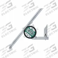INSIZE Protractor: 12 in Blade Lg, 0°to 360°, +/-5 ft Accuracy, 1′/0.01° Resolution, Stainless Steel (MPN 2771-360). Key specifications — attr1182192: 1′/0.01°; attr1182193: Stainless Steel; attr1182194: +/-5 ft; attr1182195: 12 in; attr1182197: Absolute zero,zero setting is not needed when batteries are replaced;Button function:choose 0~90°,0~180°or0~360°display,change resolution,display flips over,data hold,zero,on/off supplementary angle measurement; attr1182199: LCD; attr1182218: INSIZE; attr1211640: No.