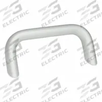 JW WINCO Pull Handle: Threaded Holes, Aluminum, Silver, 4.41 in Mounting Hole Center to Center (MPN 565.2-20-112-A-EL). Key specifications — Screw Size: M6; Brand: JW WINCO; Color: Silver; _Leg Style: 35° Contact Surface.