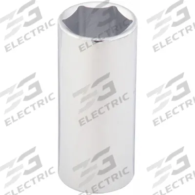 WESTWARD Socket: Metric, 1/2 in Drive Size, 27 mm Socket Size, 6-Point, Deep, Chrome - 1/2" Drive Hand Sockets