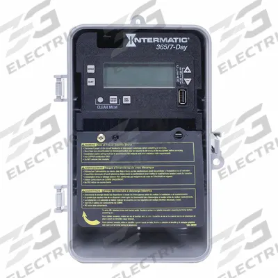 INTERMATIC Electronic Timer: 7 day, Not Astronomic, 120-277V AC, SPDT - Digital Timer Switches