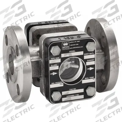 ARCHON INDUSTRIES, INC. Single Wall Sight Flow Indicator: Rotor, Steel - Flow Sights with Indicator
