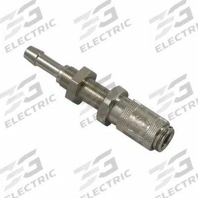 PARKER Quick Coupler: Hose Barb, 2 11/16 mm Body Size, Nickel Plated Brass - European High-Flow Brass Quick-Connect Air Coupling Bodies