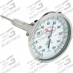 DWYER Dial Thermometer With Process Output: -40°F to 160°F, +/- 1% Accuracy, 4 in Stem Lg, Male (MPN BTO54041). Key specifications — Brand: DWYER; Accuracy: +/- 1%.