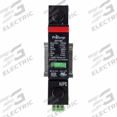 PROTEC Surge Protection: Single Phase, 120V AC, 1 Poles, 2 Wires, L-G/L-N - DIN Rail Internal-Mount SPDs
