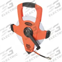 KESON Long Tape Measure: Assisted, OTRS10300H, SAE/Engineers Scale, 300 ft, 1/100 ft, Plastic, Auto. Key specifications — attr939846: OTRS10300H; attr939849: Fiberglass; attr939859: Nonmagnetic Single Hook; attr939850: Single-Sided; attr939855: 1/100 ft; attr944023: Hook End; attr940484: KESON; attr985224: Plastic.