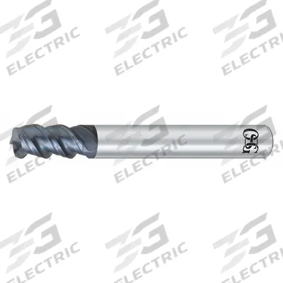 OSG Corner Radius End Mill: Carbide, WXS Coated, 3 Flute, 10 mm Mill Dia, 20 mm LOC - Carbide Corner-Radius End Mills for Hardened Materials