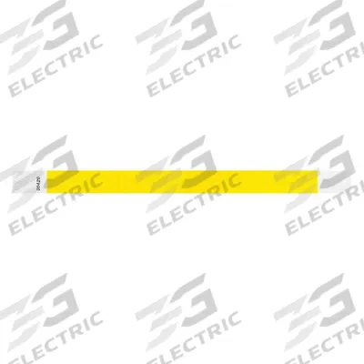 ID Wristband: No Legend, 10 in Overall Lg, 3/4 in Overall Wd, Tyvek, Yellow - Security Wristbands